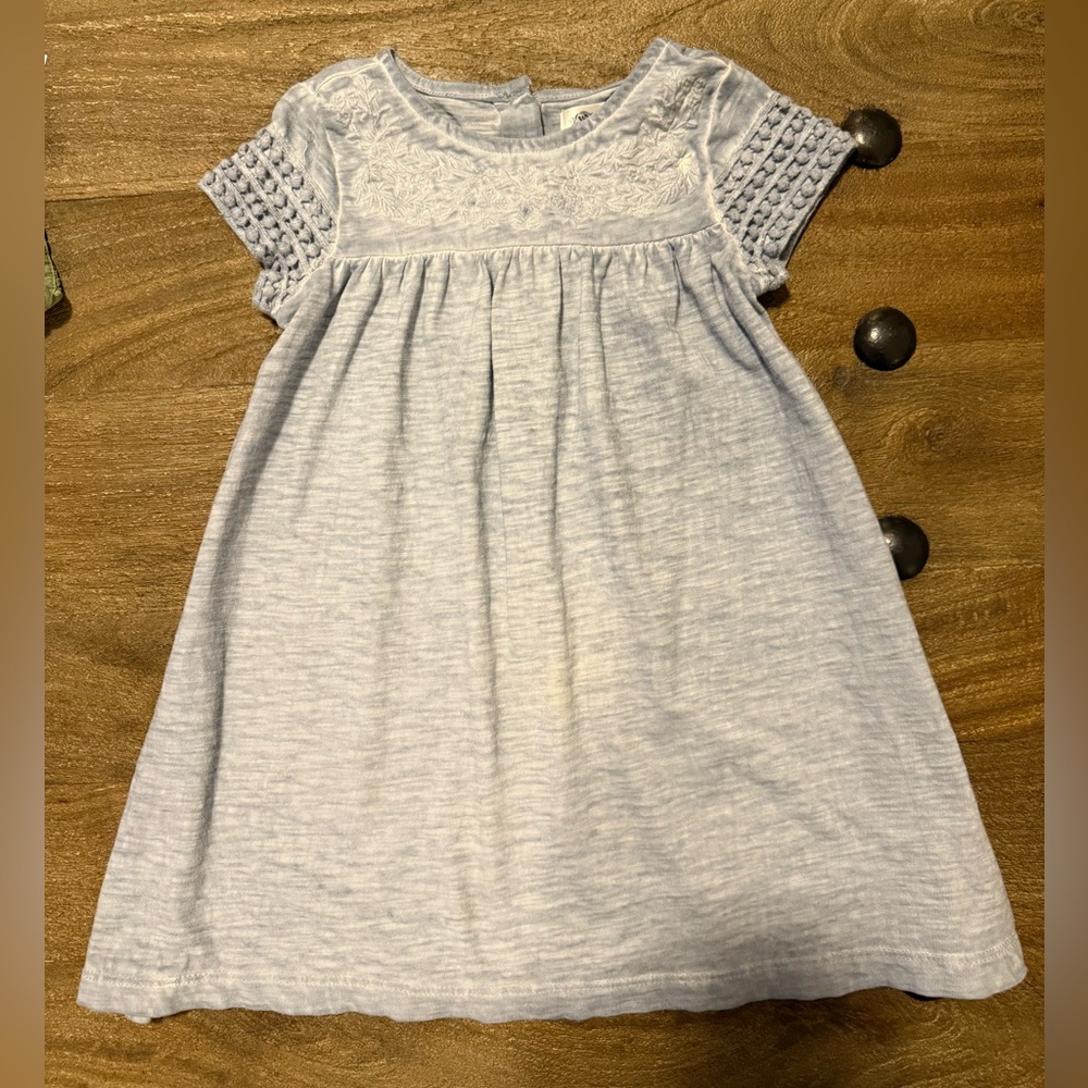 Kaisely Light Blue Lace Casual Kids Dress